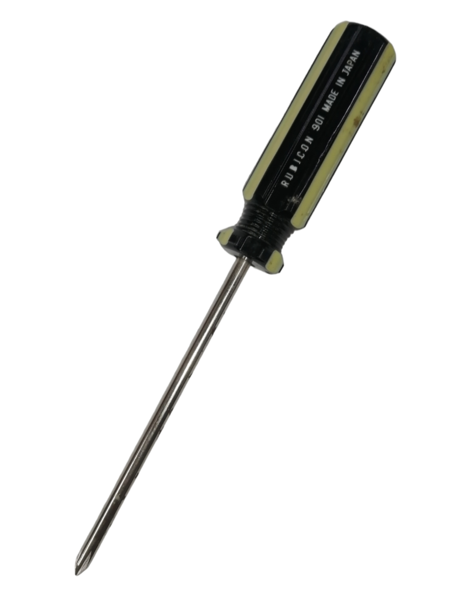 Rubicon Philip Screw Driver 901 75mm with black and yellow handle for precise fastening tasks