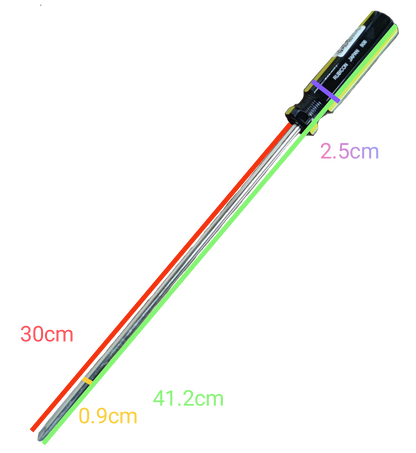 Rubicon Philip Screw Driver 906 300mm with ergonomic handle and long steel shaft