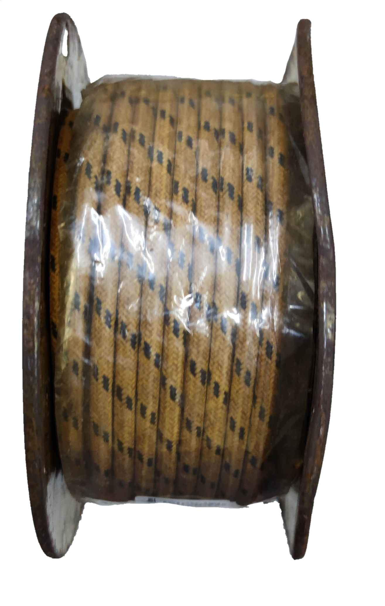 Philflex Automotive Wire 14 AWG 2.0mm spool wrapped in protective plastic with brown and black insulation