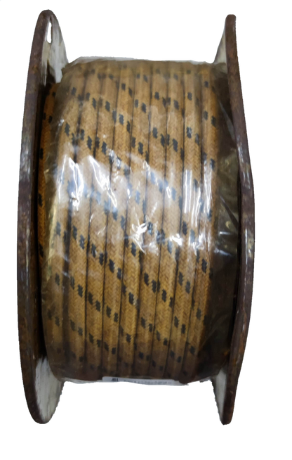 Philflex Automotive Wire 14 AWG 2.0mm spool wrapped in protective plastic with brown and black insulation