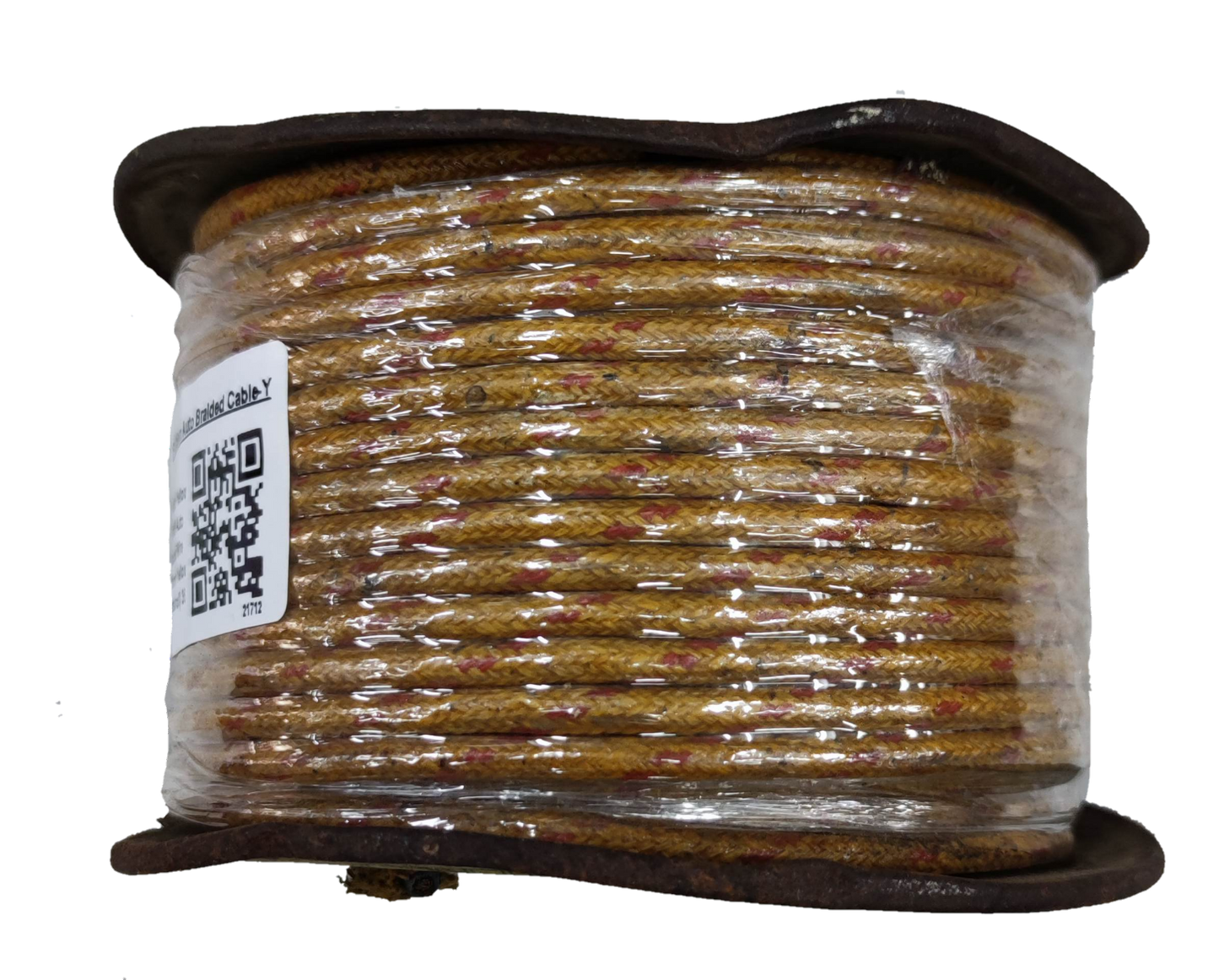 Philflex Automotive Wire 14 AWG 2.0mm spool of brown braided electrical wire wrapped in plastic