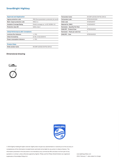 Philips 100W LED High Bay Light designed for efficient illumination in commercial spaces