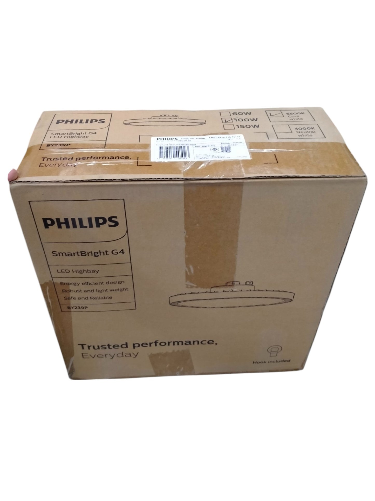 Philips 100W LED High Bay Light packaging for efficient and reliable lighting solutions