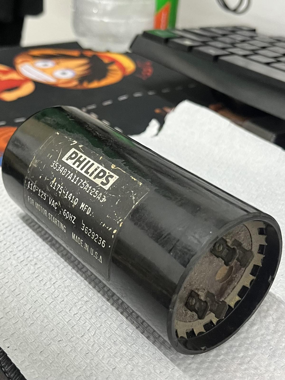 Philips 1175-1410MFD 110V motor start capacitor for reliable motor starting applications