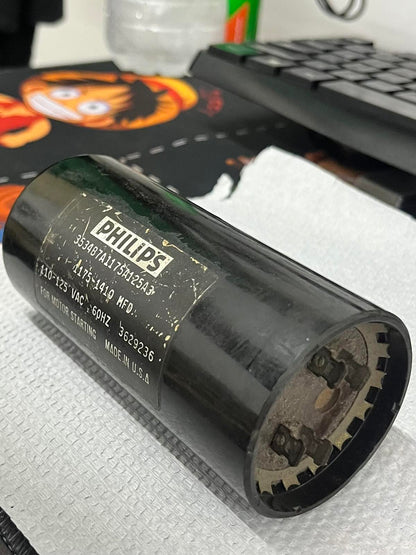 Philips 1175-1410MFD 110V motor start capacitor for reliable motor starting applications