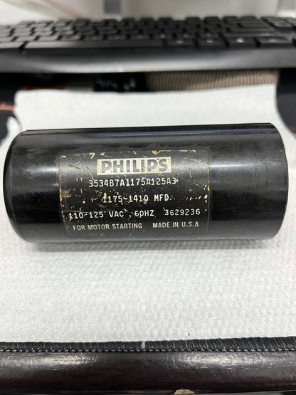 Philips 1175-1410MFD 110V motor start capacitor for efficient motor starting applications