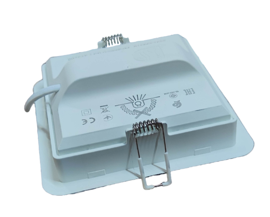 Philips 13W LED downlight 220V 140mm with a sleek white design and easy mounting clips