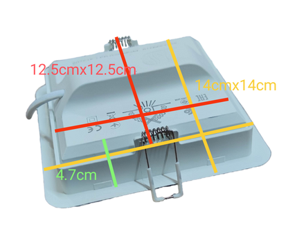 Philips 13W LED downlight 220V 140mm with measurement indicators for ceiling installation