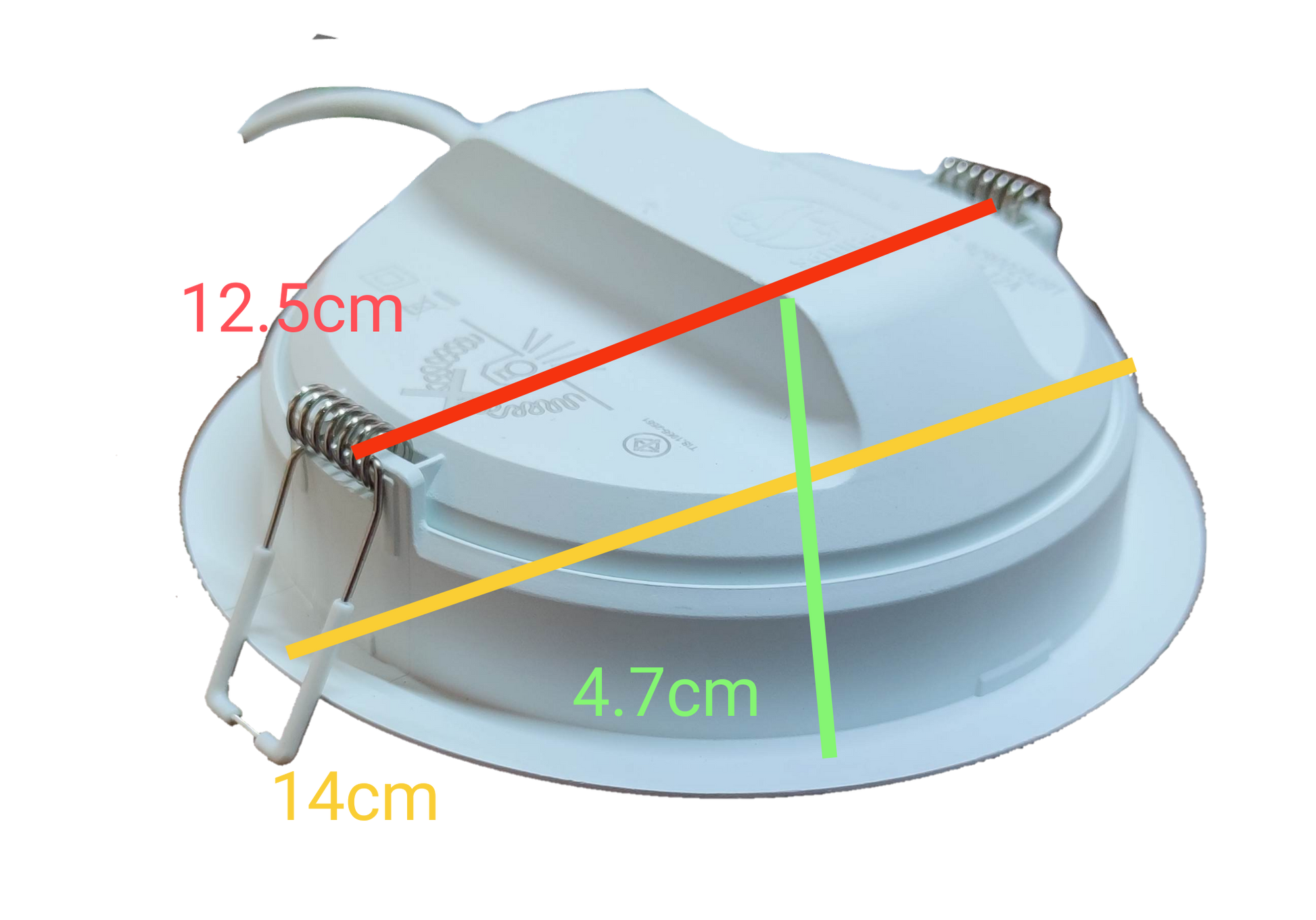 Philips 13W Round LED Downlight Cool White 220V ceiling light with spring clips and white finish