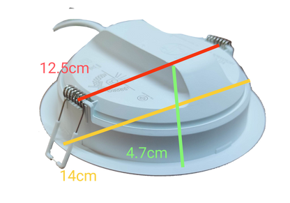 Philips 13W Round LED Downlight Cool White 220V ceiling light with spring clips and white finish