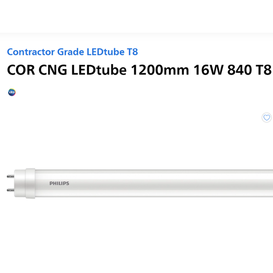 Philips 16W T8 LED tube cool white 1200mm energy-efficient LED lighting bulb