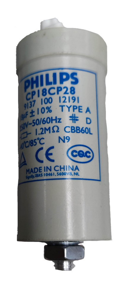 Philips 18UF lamp capacitor for efficient electrical performance in lighting applications