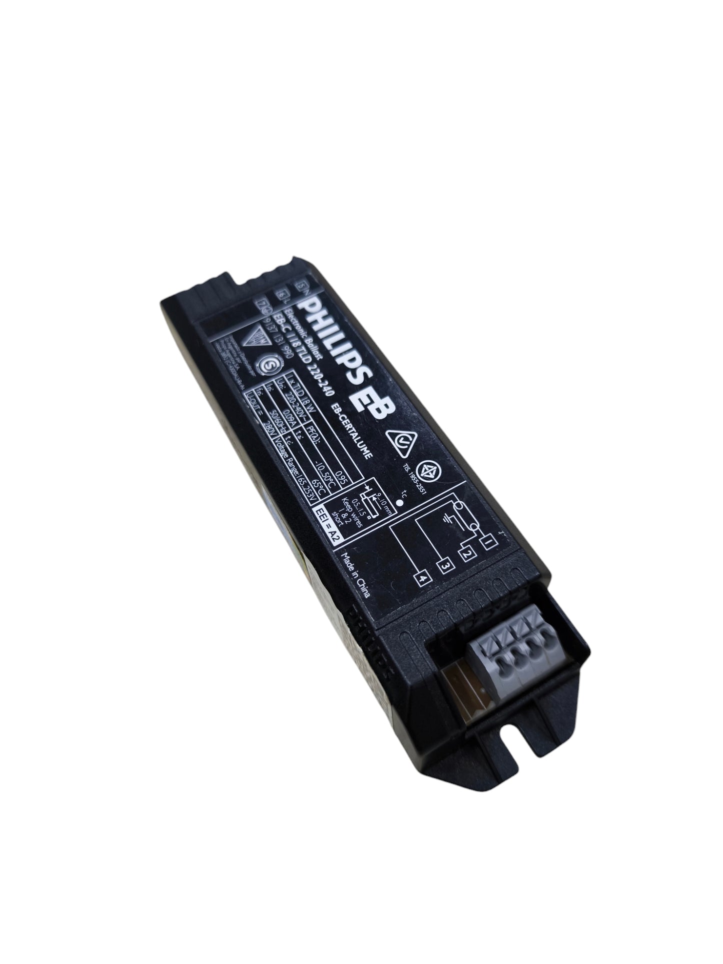 Philips 18W Electronic Ballast 220V for lighting installation and accessories black rectangular design