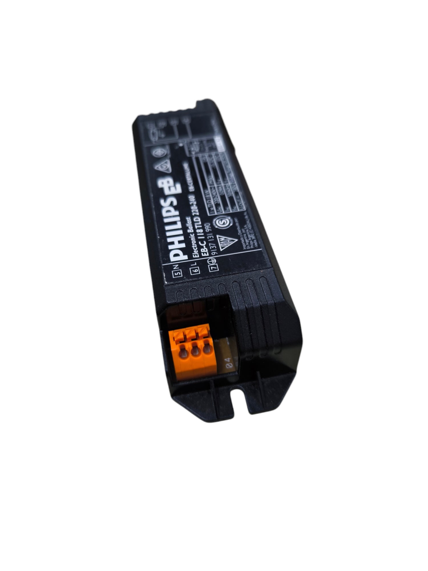 Philips 18W Electronic Ballast 220V black lighting installation accessory with orange connector