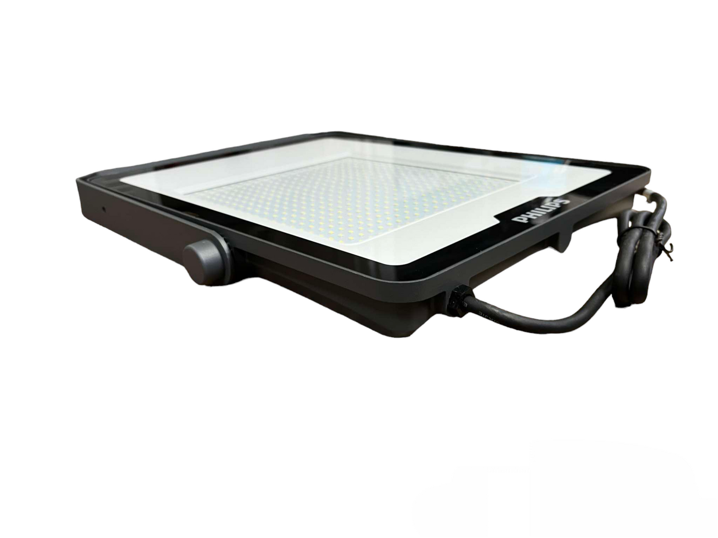 Philips 200W LED flood light outdoor lighting with flat design and durable black casing