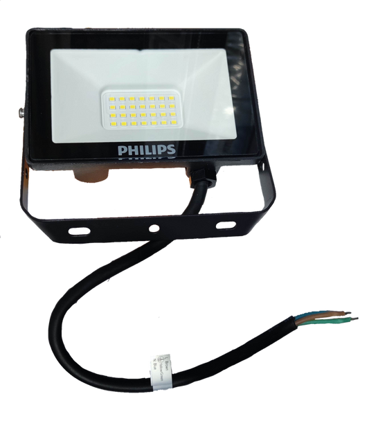 Philips 20W LED floodlight 220V 6500K Cool White with durable metal housing and adjustable mount