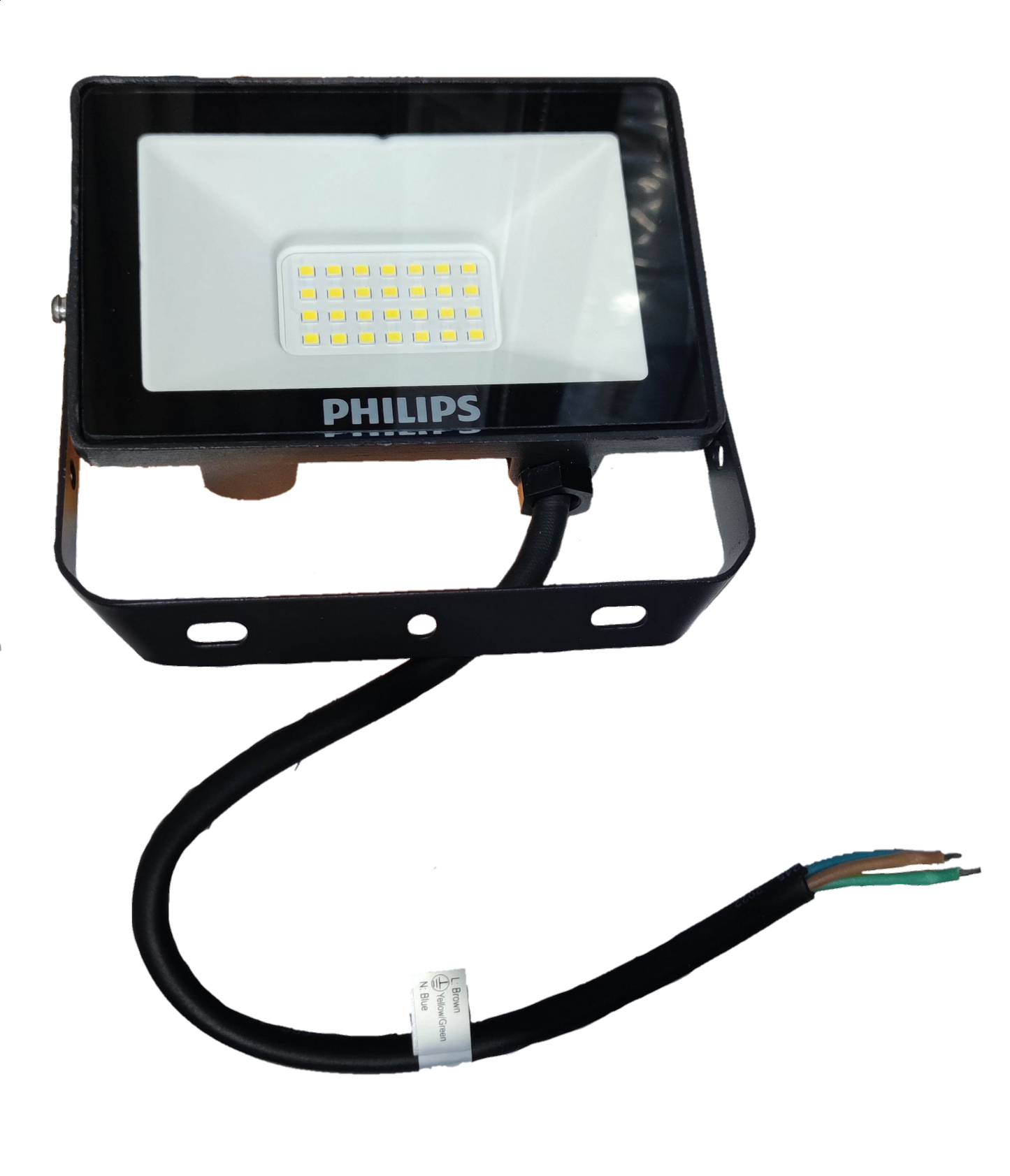 Philips 20W LED floodlight 220V 6500K Cool White with durable metal housing and adjustable mount