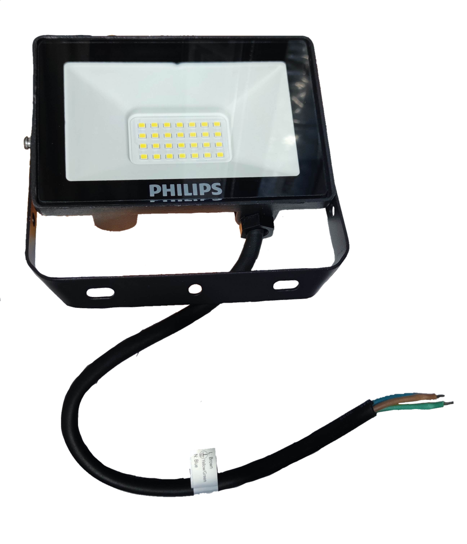 Philips 20W LED floodlight 220V 6500K Cool White with durable metal housing and adjustable mount