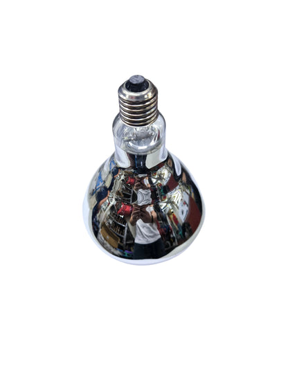 Philips 250W Infrared Bulb E27 220V with reflective silver surface and standard screw base
