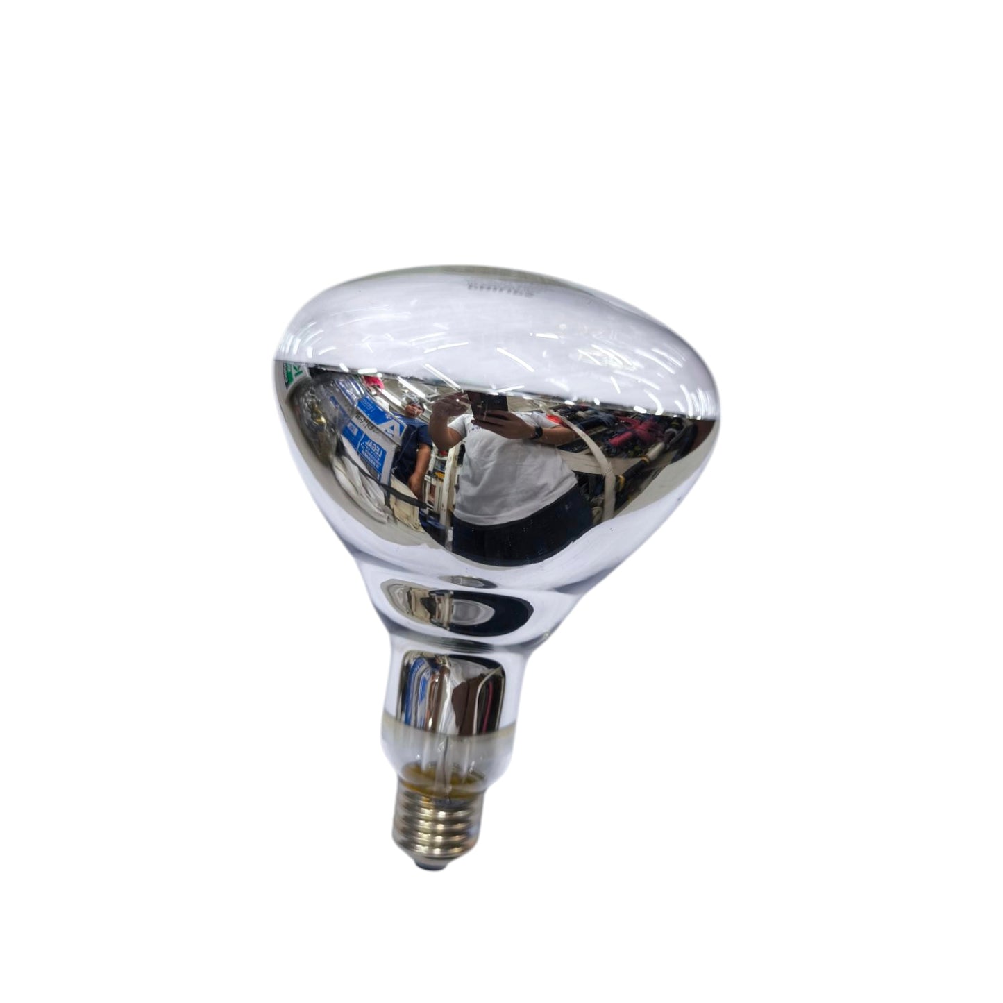 Philips 250W Infrared Bulb E27 220V with reflective silver coating and standard screw base