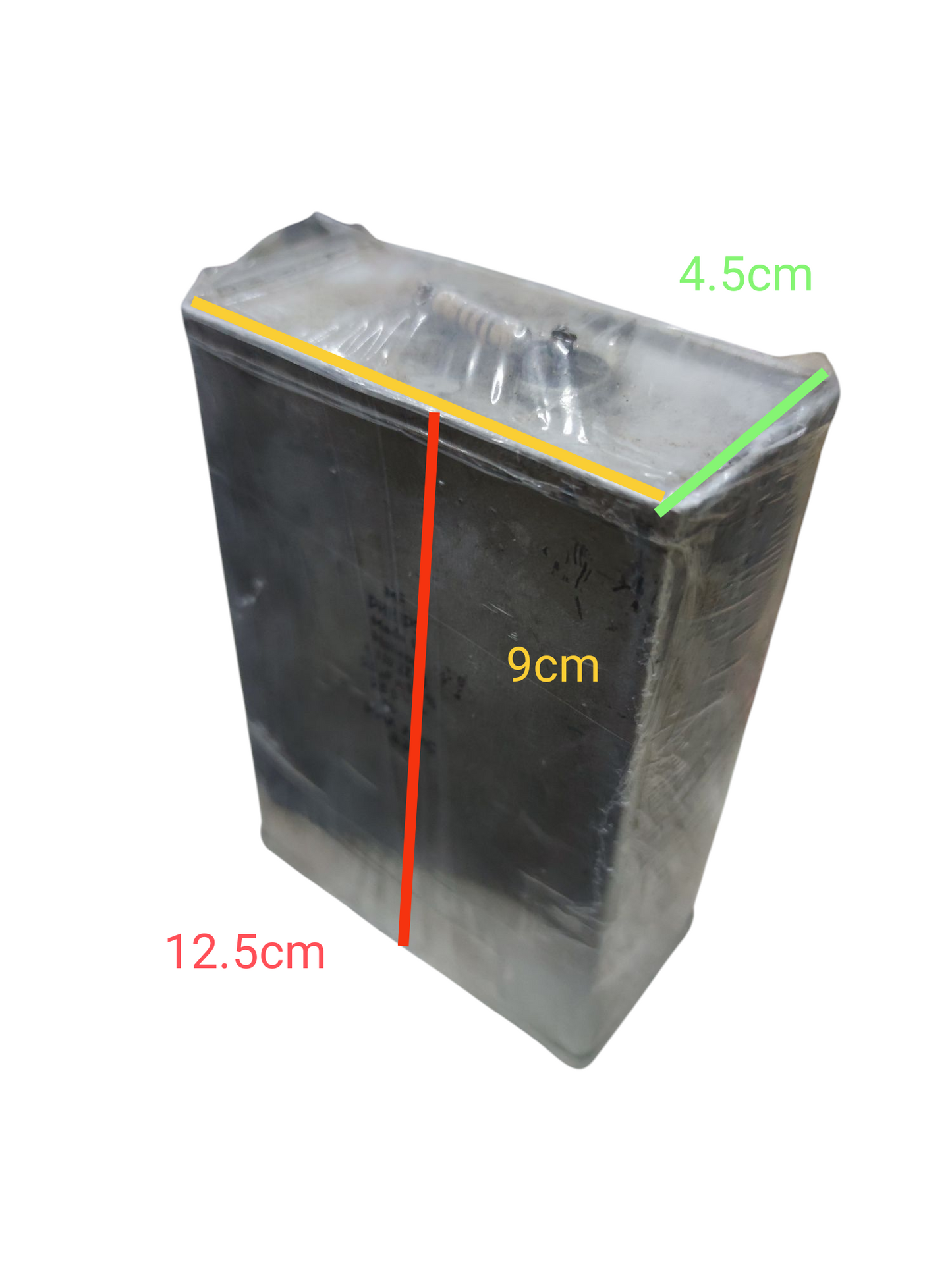 Philips 25uF 250V capacitor for sale with rectangular casing and clear protective wrapping