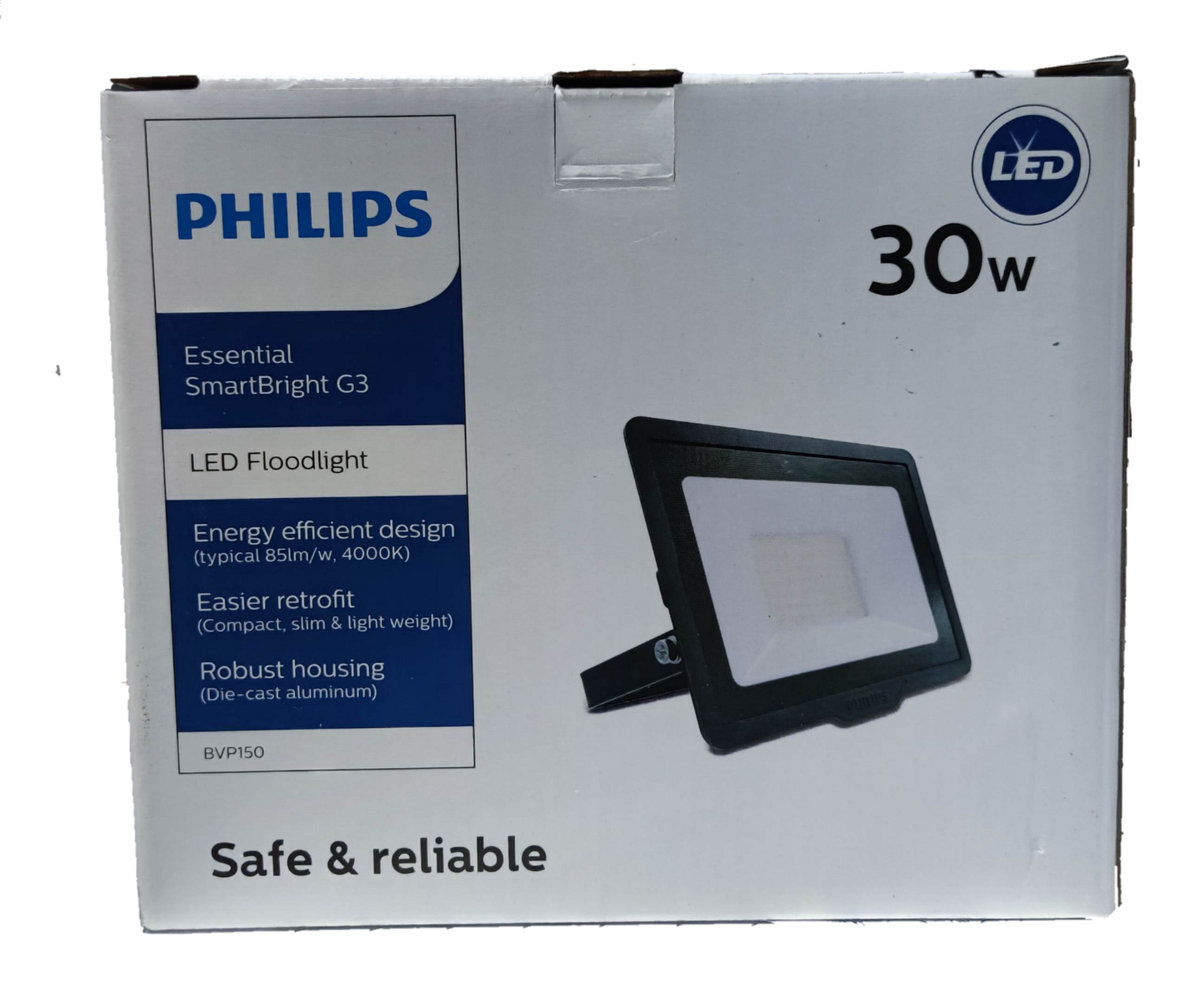 Philips 30W LED Floodlight 220V 3000K with energy efficient design and robust housing