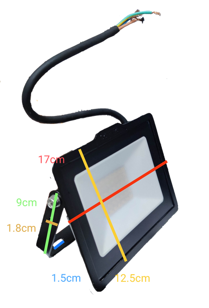 Philips 30W LED floodlight 4000K with adjustable stand and wiring for outdoor use