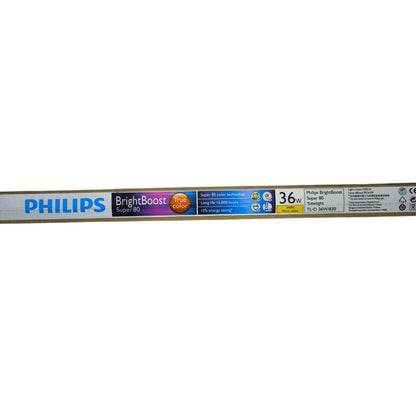 Philips 36W T8 Fluorescent Tube with BrightBoost technology and true color lighting in packaging