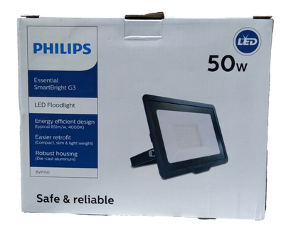 Philips 50W LED Floodlight 220V 4000K with energy efficient design and robust housing