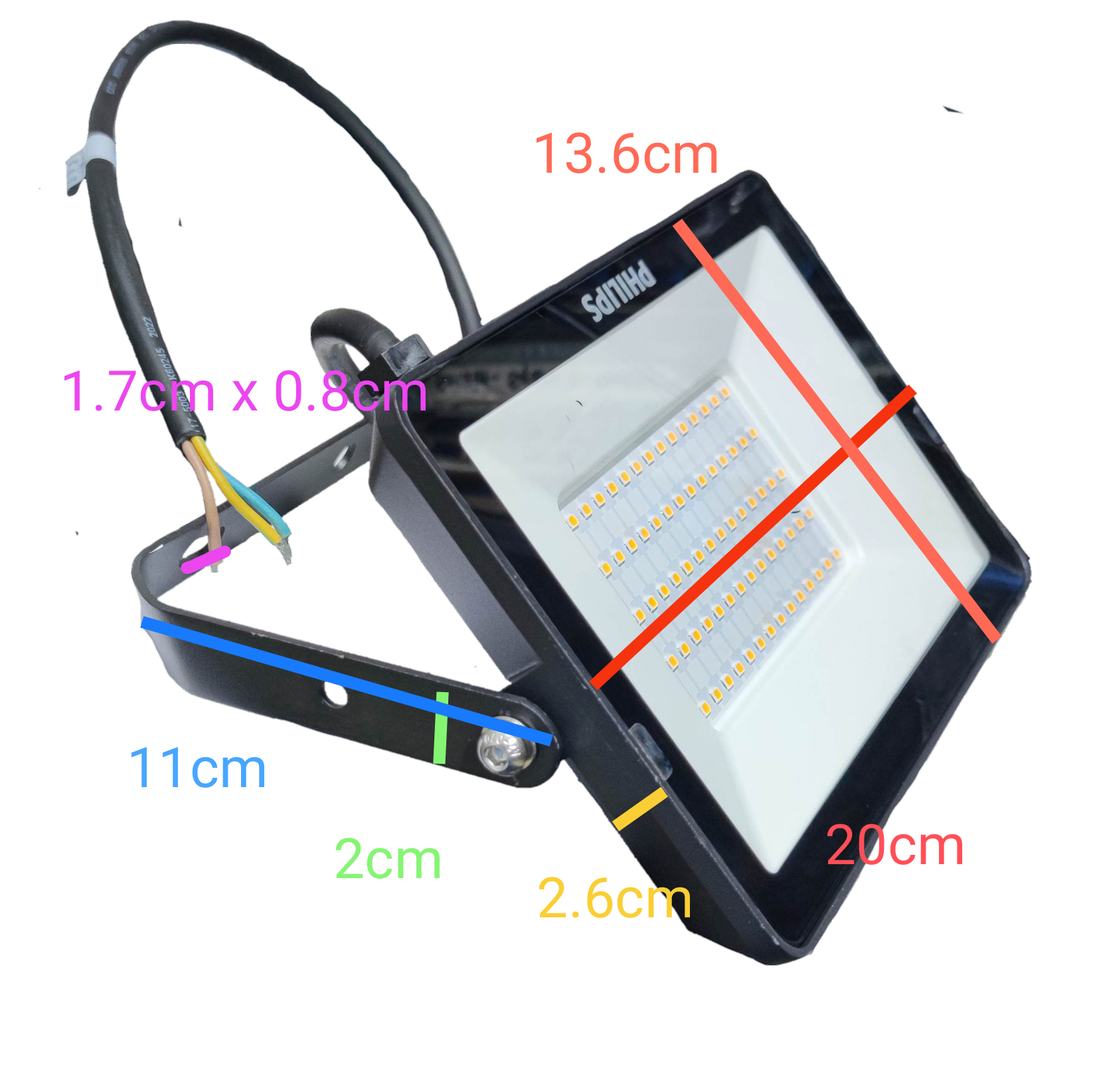 Philips 50W LED floodlight 6500K Cool White with durable design for bright outdoor lighting