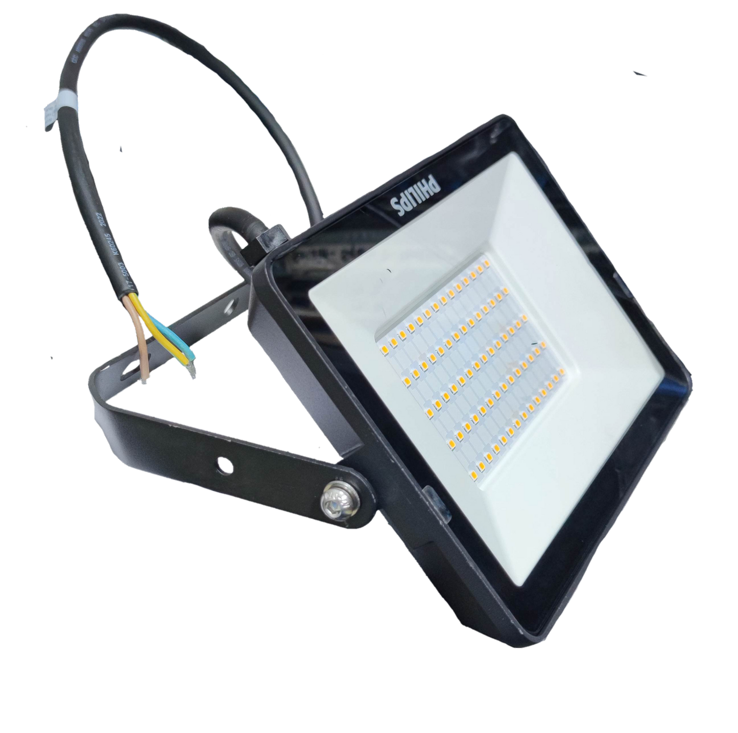 Philips 50W LED floodlight 6500K Cool White with durable housing and adjustable bracket for outdoor use