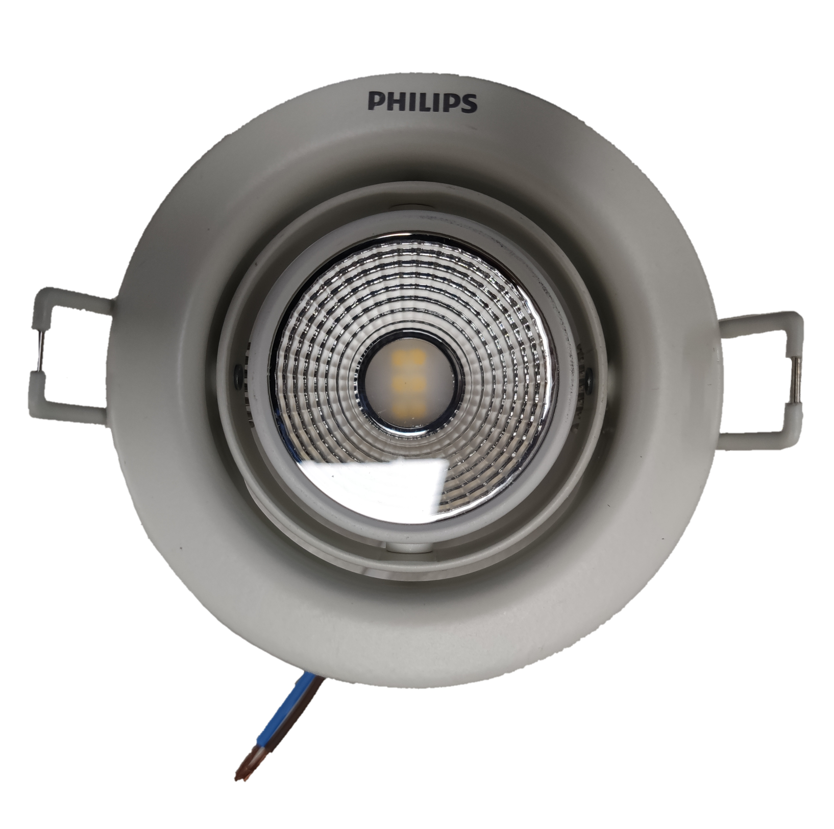 Philips 5W LED downlight 4000K white recessed ceiling light with reflector and mounting clips