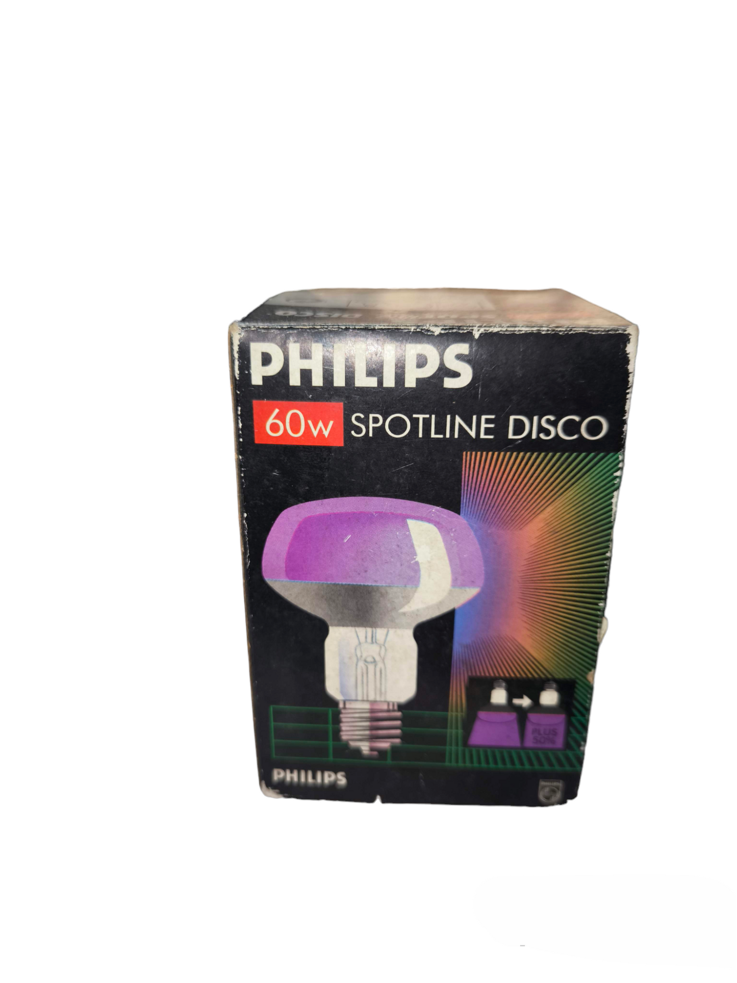 Philips 60W violet spotlight bulb in original packaging for disco lighting effects