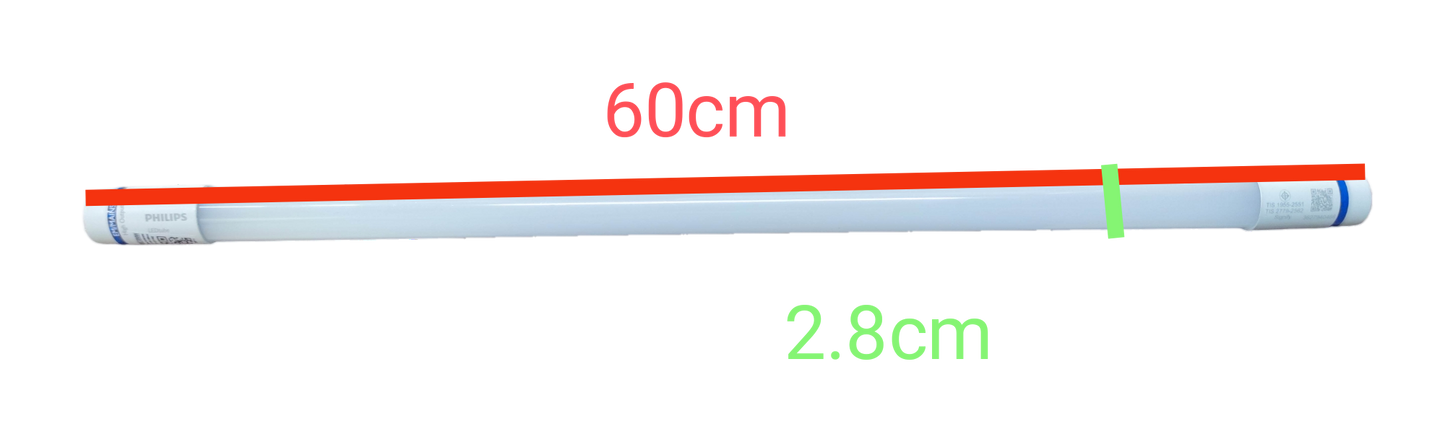 Philips 60cm T8 LED fluorescent replacement with a brightness of 6500K T8 LED fluorescent replacement