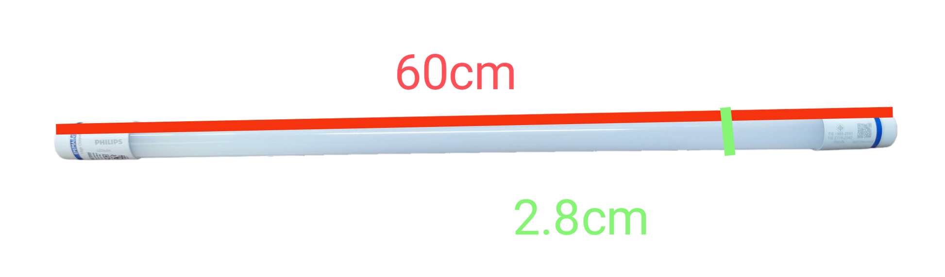 Philips 60cm T8 LED fluorescent replacement with a brightness of 6500K T8 LED fluorescent replacement