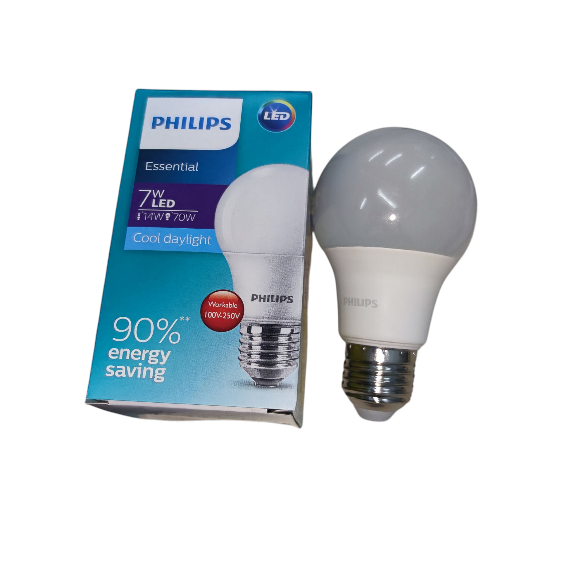 Philips 7W LED bulb E27 daylight with energy-saving features and cool daylight brightness