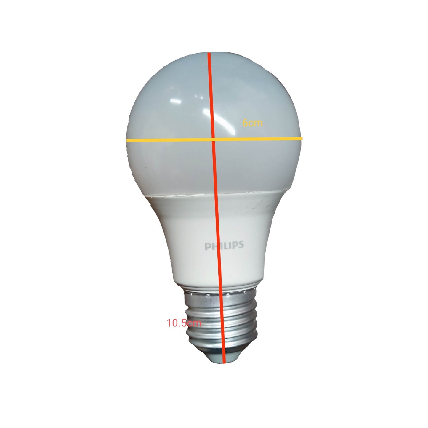 Philips 7W LED bulb E27 daylight featuring a classic round shape and standard base