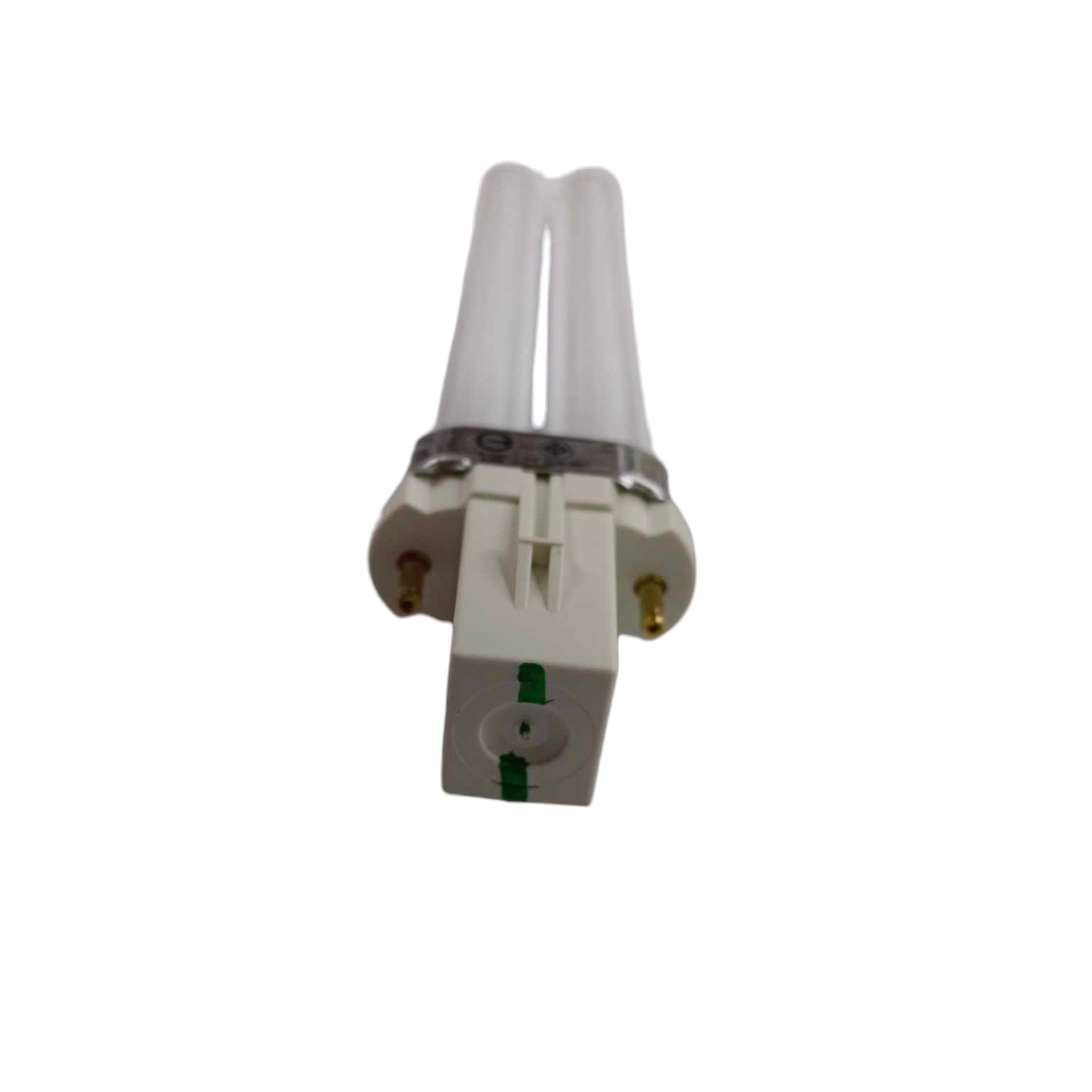 Philips 7W Pinlight Daylight G23 Socket compact fluorescent bulb with white base and dual tube design