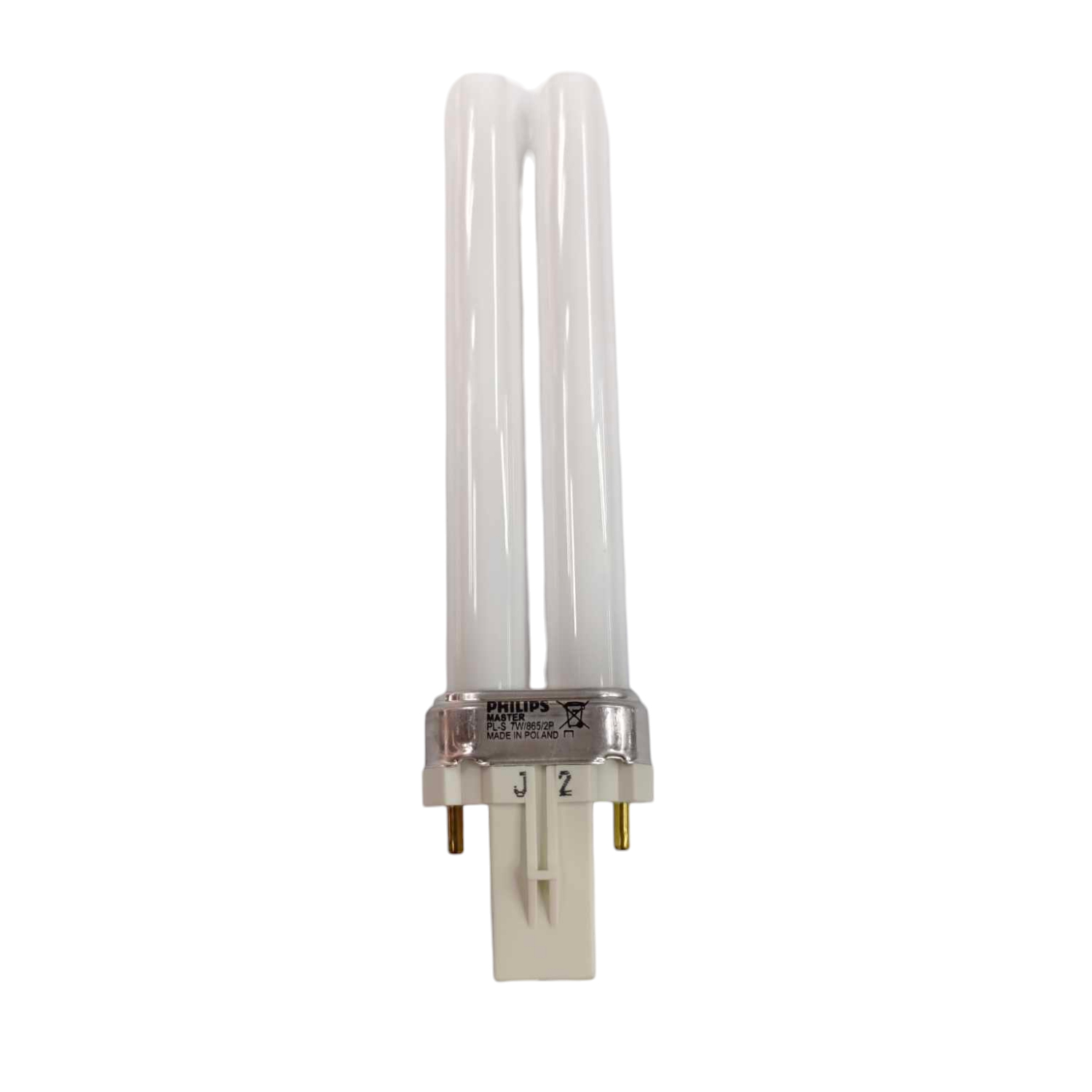 Philips compact fluorescent bulb 7W Pinlight Daylight G23 Socket with white double tube design