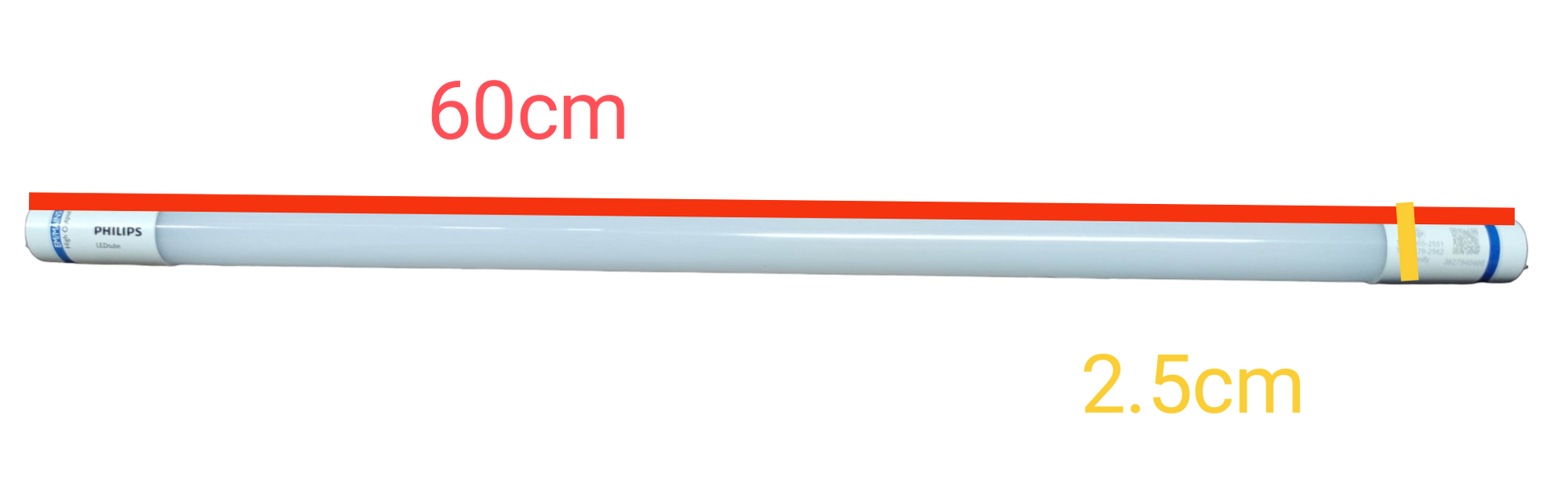 Philips 8W LED tube T8 cool white 60cm length with a compact design for energy-efficient lighting