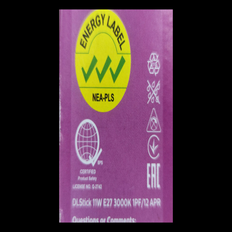Philips E27 220V LED bulb 11W Warm White Energy Label for energy efficiency and quality