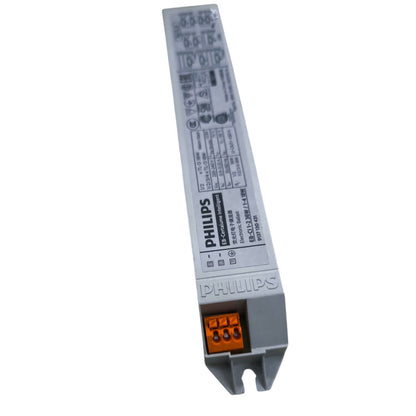 Philips electronic ballast 220V in white casing with orange connector for lighting installation