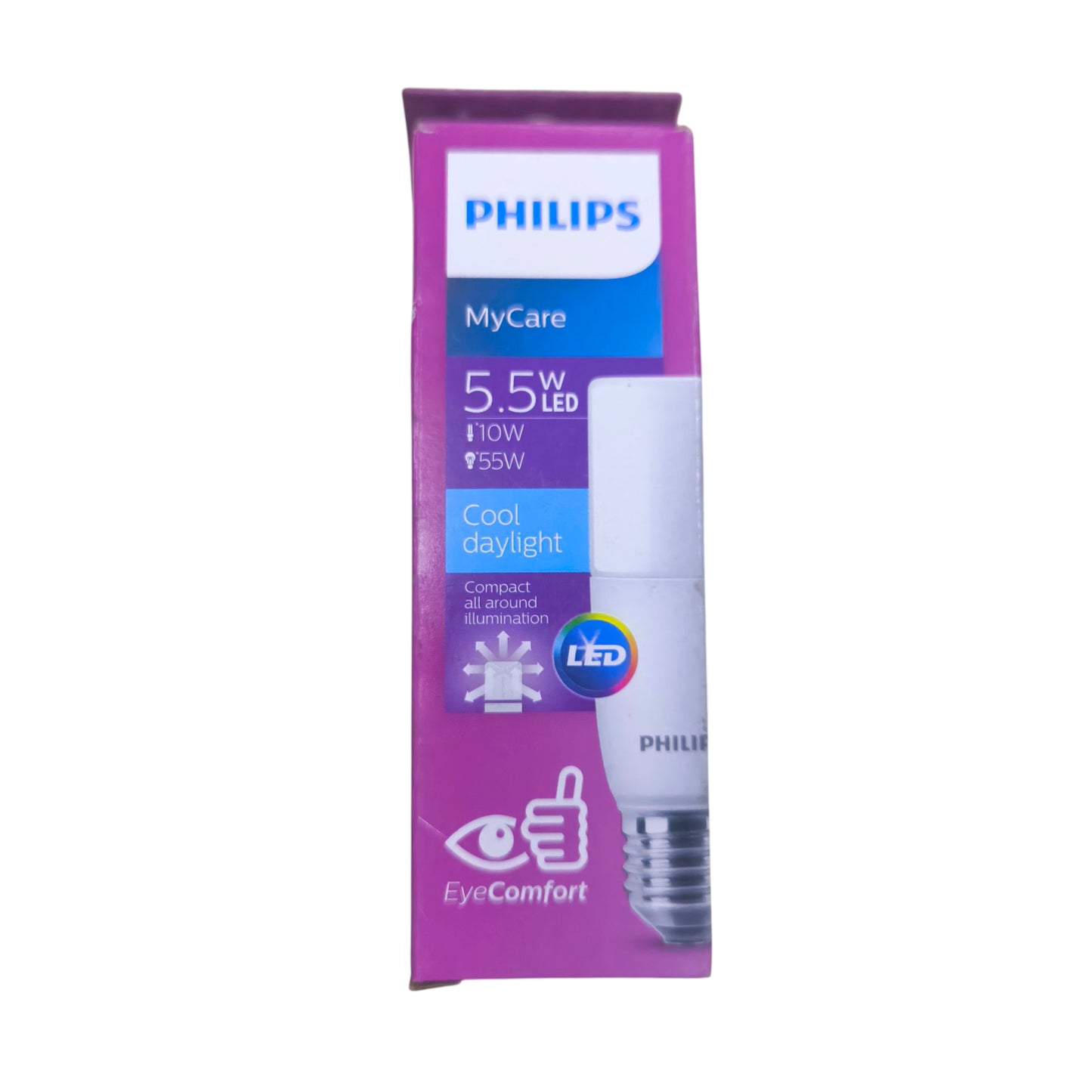 Philips MyCare energy saving LED stick light E27 220V with 5.5W power and cool daylight illumination