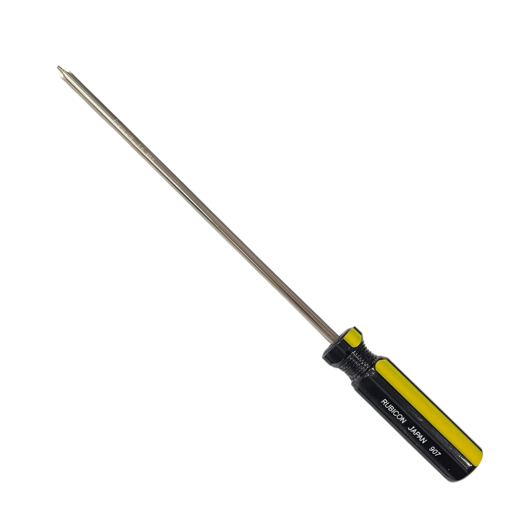 Rubicon Philips Head Screw Driver 907 200mm-6mm with black and yellow handle for precision fastening
