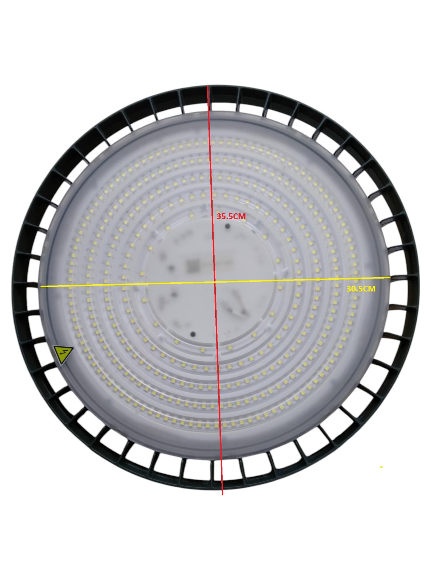 Philips LED high bay light 200W UFO Cool White with circular LED array and black heat sink frame