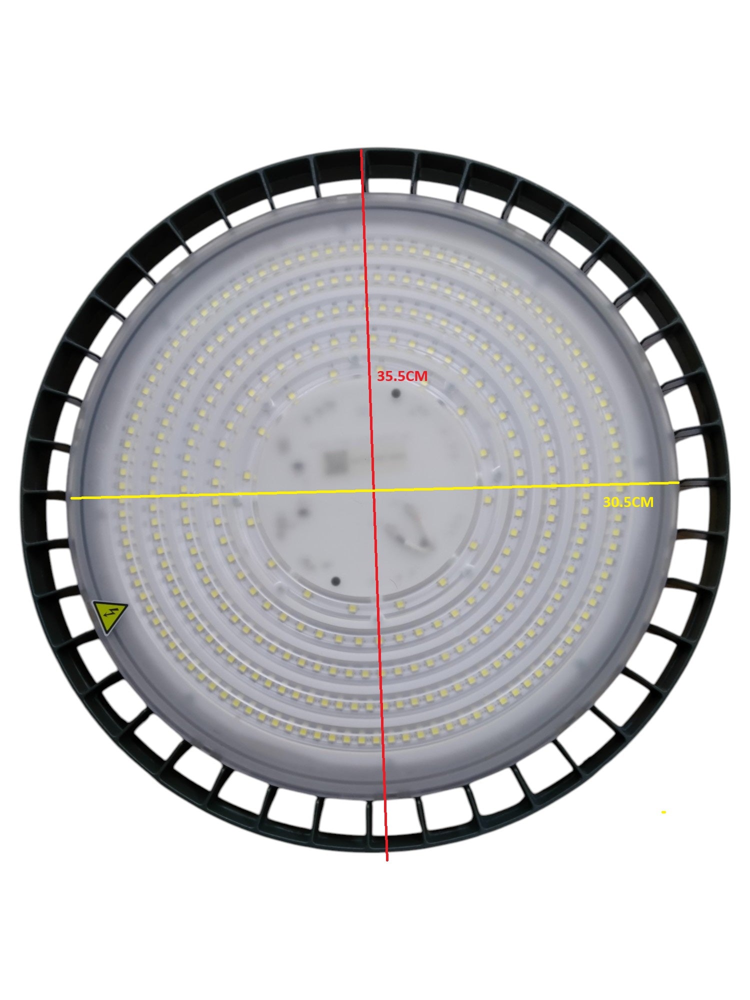 Philips LED high bay light 200W UFO Cool White with circular LED array and black heat sink frame