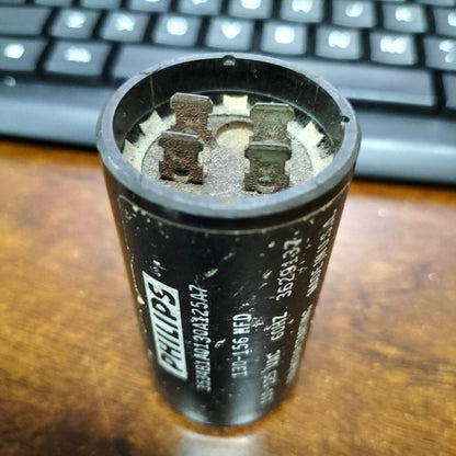 Philips motor starting capacitor 130-156UF for electrical circuits with two connection terminals