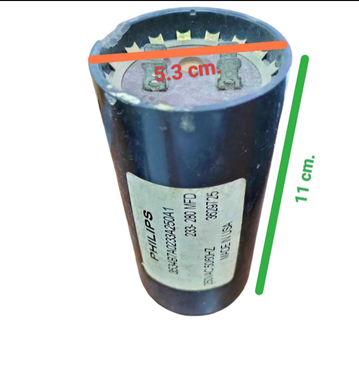 Philips Motor Starting Capacitor 233-280MFD 250V for enhancing motor efficiency and performance