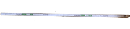 Philips 36W T8 fluorescent tube daylight single long glass tube on black background showing Philips branding and lamp ends