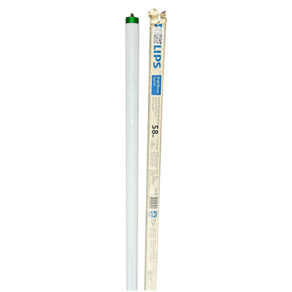 Philips T8 58W fluorescent tube with green end cap and original packaging for lighting
